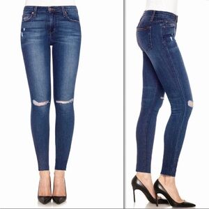 Joe’s Jeans Joyce Distressed Ripped Knee Skinny Ankle Raw Hem Jeans, size 29